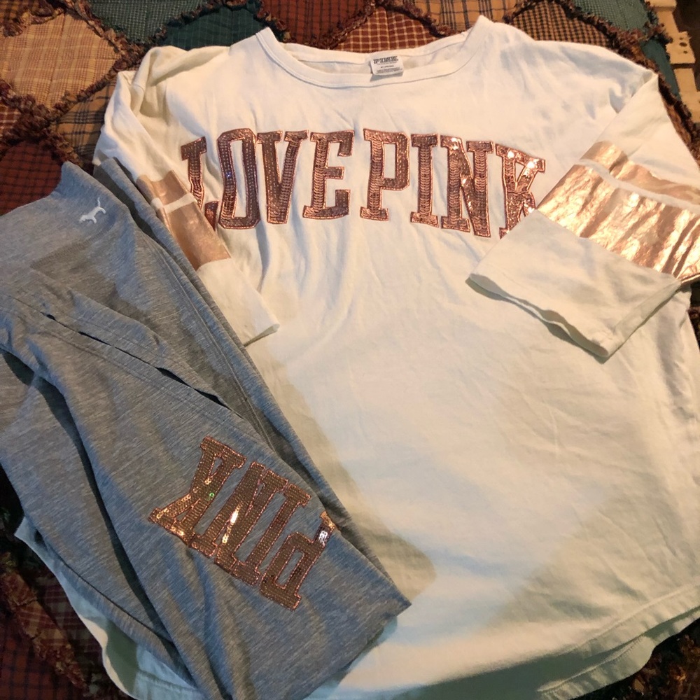 Victoria’s Secret pink outfit